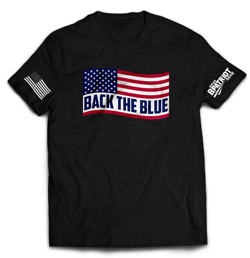 Back the blue Black tee (840x870)