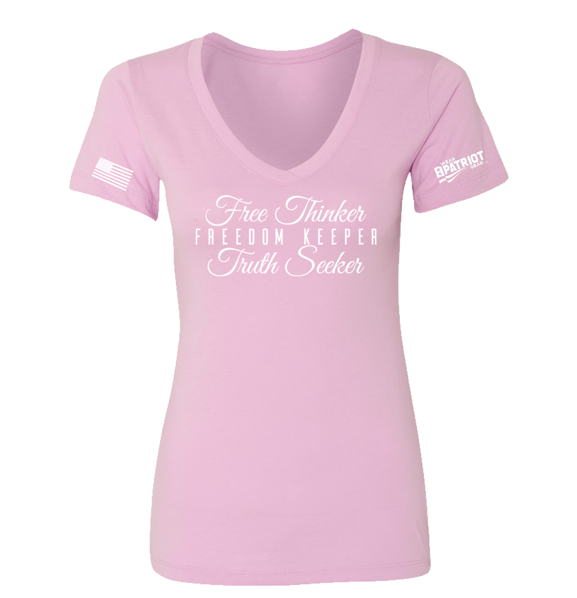 Free Thinker Womens Short Sleeve Lilac