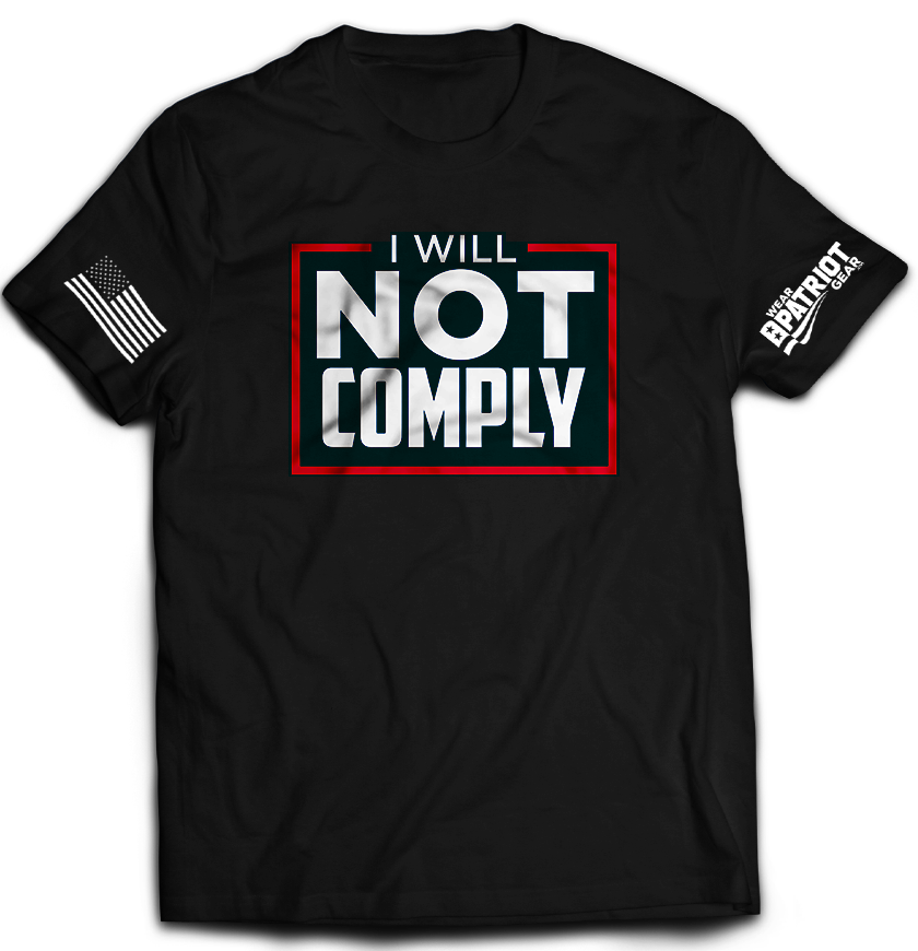 I will not comply Black tee (840x870)