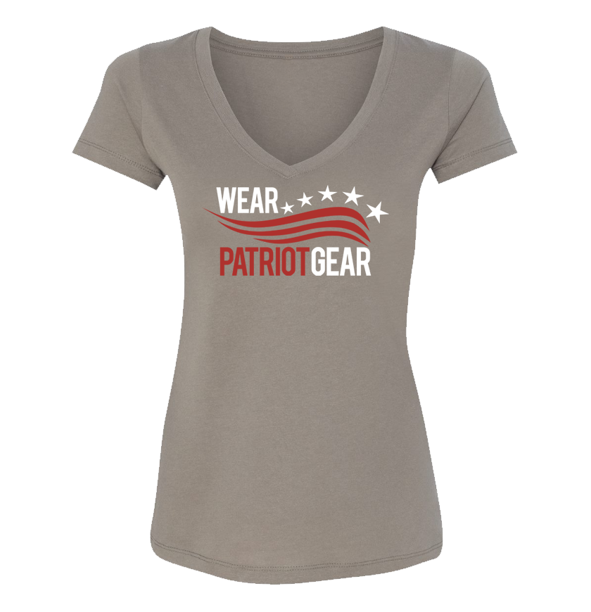 Wear Patriot Gear Womens Short Sleeve Warm Grey